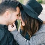 Close-up of a a Happy Couple being Affectionate to Each Other